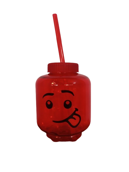 Vaso Cilindro Lego con popote