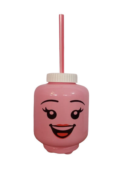 Vaso Cilindro Lego con popote