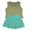 Conjunto Dama (súper fresco) Top y falda short