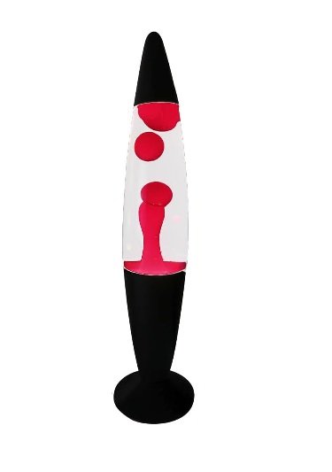 Lampara de lava - base negra 34cmx9cm