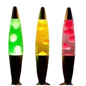 Lampara de lava - base negra 34cmx9cm
