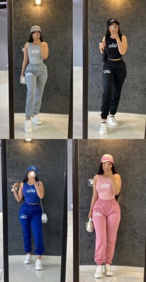 Set para Dama 3 piezas -Pants, Top y Gorra