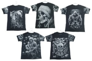 Playera Negra Estampada- Talla XL