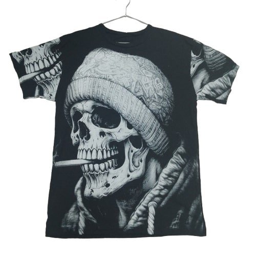 Playera Negra Estampada- Talla XL