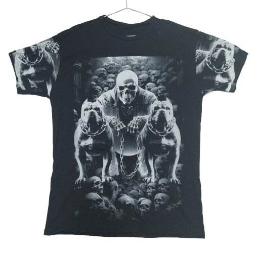 Playera Negra Estampada- Talla XL