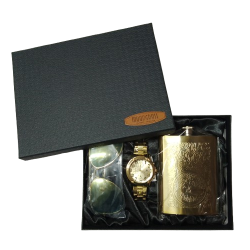 4410 - Set para Caballero - Reloj / Licorera / Lentes