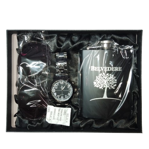 4410 - Set para Caballero - Reloj / Licorera / Lentes