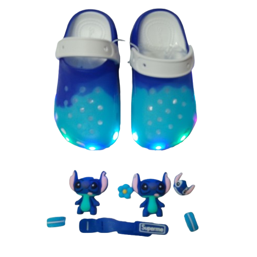 Crocs Stich con luz led para Niñ@