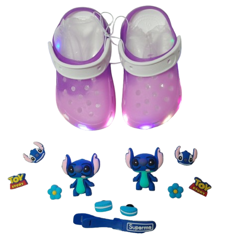 Crocs Stich con luz led para Niñ@